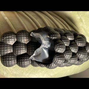 Black bubble slides.  Size:39-40.  Never Worn.
